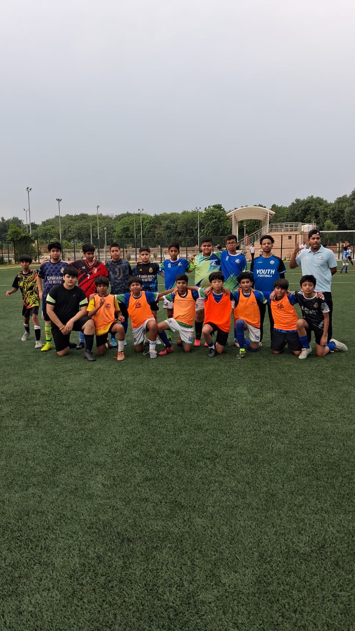 Team photo of young footballers after a championship match
